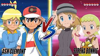 Download lagu Pokémon Battle: Ash and Clemont Vs Serena and Bonnie mp3