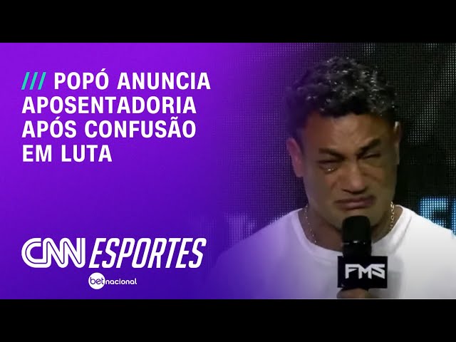 Popó chora, anuncia aposentadoria e lamenta briga com Wanderlei Silva | LIVE CNN