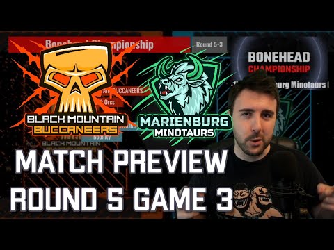 Bonehead Championship - Game 5-3 Preview! Black Orcs vs Nobility! (Tabletop Blood Bowl)