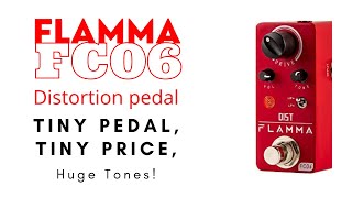 Video thumbnail for Flamma FC06 Distortion: Tiny Pedal, Tiny Price, Huge Tones by Wolf Guitars and Gear