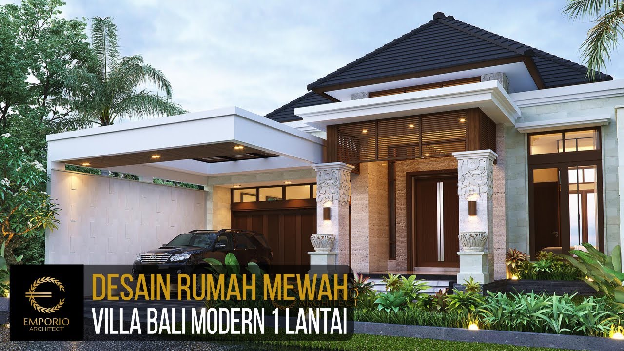 Video 3D Desain Rumah Villa Bali Modern 1 Lantai Bapak Eddy