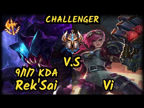 Shernfire (REK'SAI) vs VI - 9/1/7 KDA JUNGLE CHALLENGER GAMEPLAY - NA