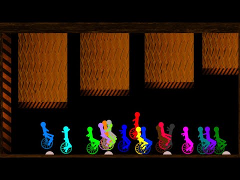 Unicycle Crush - Survival Stickman Unicycle Race in Algodoo