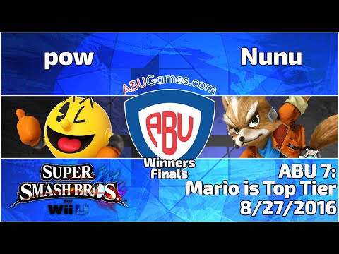 ABU Monthly 7: pow (Pacman) vs. Nunu (Fox) - Smash 4 Singles Winners Finals