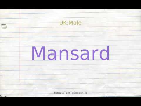 How to pronounce mansard