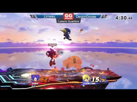 GG Bergen LXXII - Lirnesu (Toon Link) vs. DerpinGoose (Sonic) - Losers Quarters - Smash 4