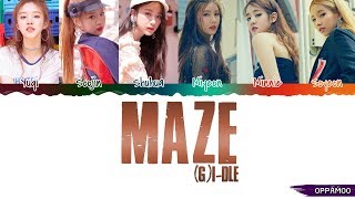 (G)I-DLE ((여자)아이들) - &#39;MAZE&#39;  Lyrics (Color Coded Han-Rom)