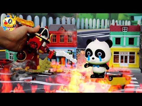Super Panda Rescue Team, Dinosaur Story,Baby Panda's Cooking Competition | Kids Toys Story | ToyBus