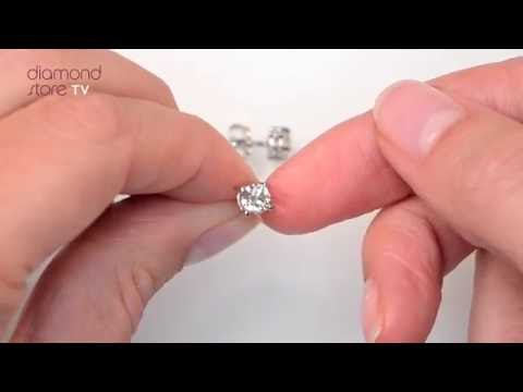 White Gold 1ct Classic Diamond Stud Earrings - FG23