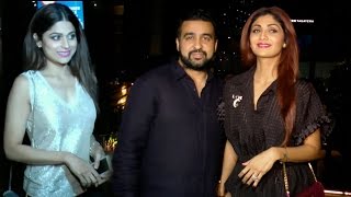 SHILPA SHETTY WITH RAJ KUNDRA AT DINNER DATE WITH FRIENDS