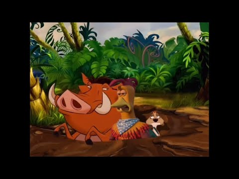 Rocky the rooster rides on Timon and pumbaa virtual safari 2.0