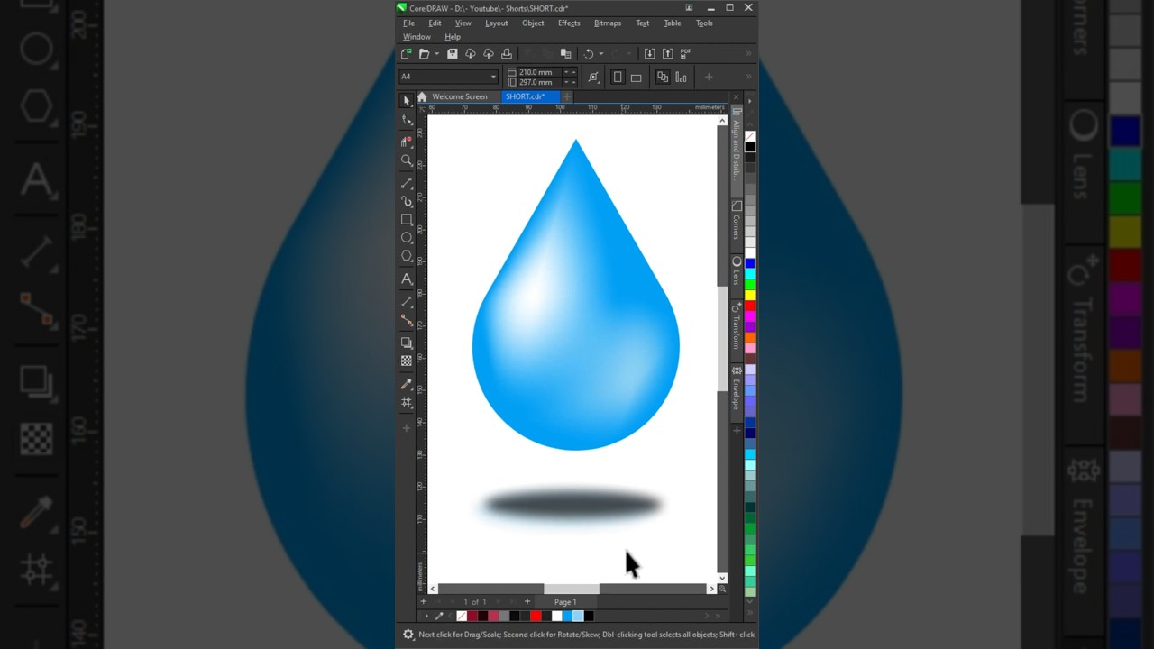 How to Draw a Realistic Water Drop in Minutes!
