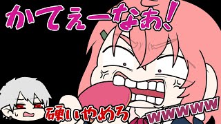 1度口に入れたクッキーをさくゆいの絆で食べさせようとする笹【にじさんじ】【手書き切り抜き】