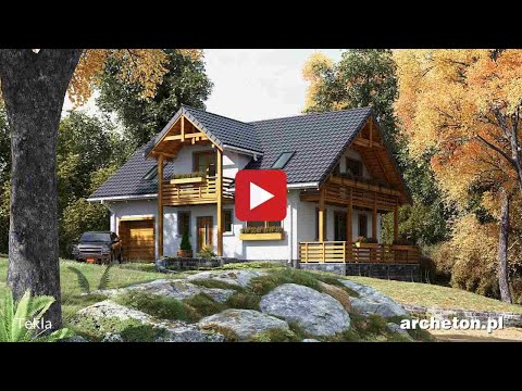 Projekt domu Tekla - archeton pl - z użytkowym poddaszem 175,6 m2