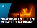 Grote uitslaande brand op het Plein in Bergen