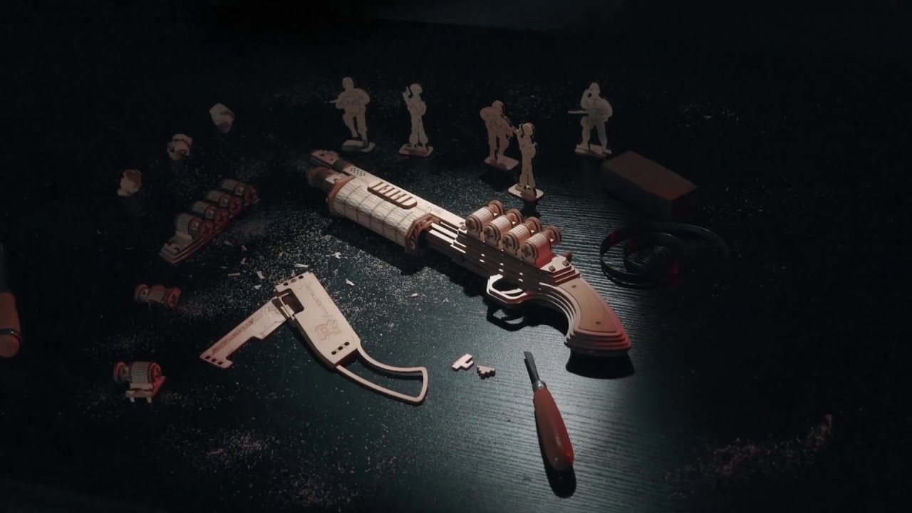 ROKR M870 Shotgun | Wooden Rubber Band Gun Kit