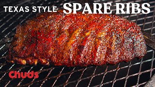 How to Smoke Texas Style Spare Ribs | Chuds BBQ