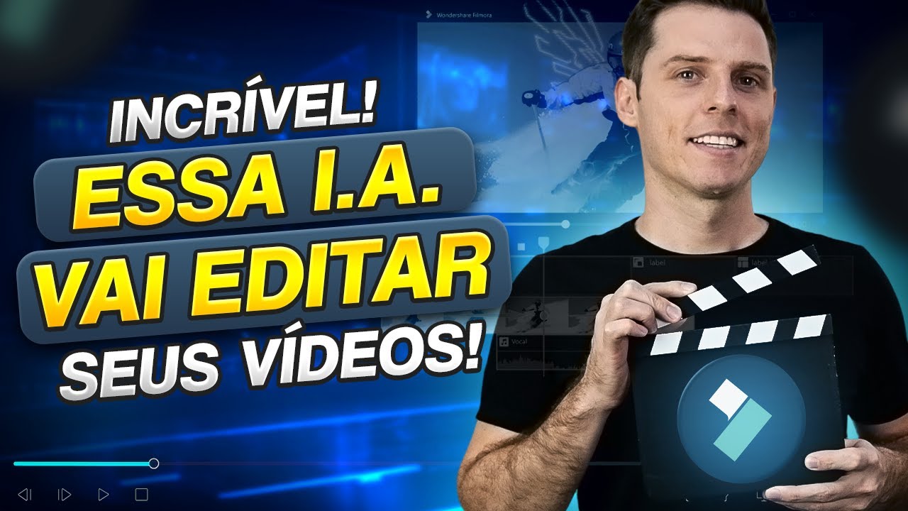 Como Editar Vídeos com Inteligência Artificial 🤯 Inacreditável Filmora!