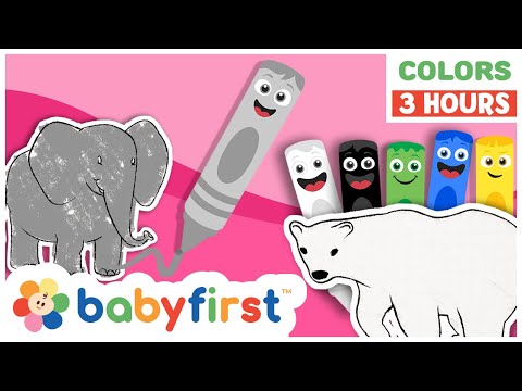 Learn Colors with Toddler FUN | COLOR CREW ADVENTURES | 3 Hours Compilation | All Colors | BabyFirst