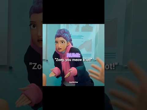 Zoey just can't stop meowing 😸 || #kpopdemonhunters #kpdh #zoey #huntrix #viral #edit #fypシ