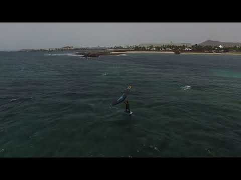Wing foilers in Lanzarote Los Charcos