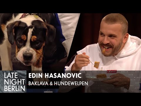 Edin Hasanovic bringt Baklava & süßen Hund mit | Late Night Berlin | ProSieben