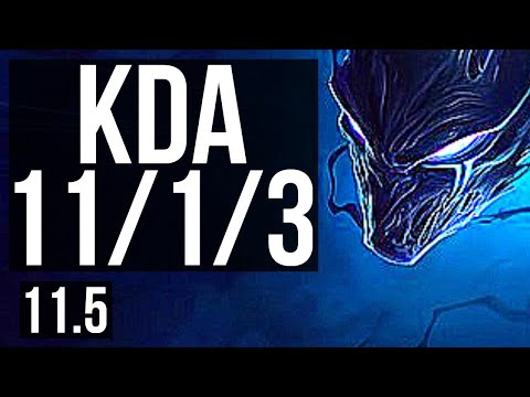 NOCTURNE vs ZED (MID) | 11/1/3, 7 solo kills, 1.7M mastery, 800+ games, Godlike | BR Master | v11.5