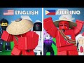 I Switched The Language to FILIPINO In Roblox Bedwars..