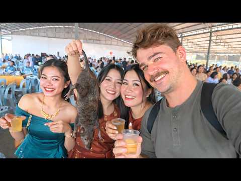Laos Girls Force Me to Get Drunk and Eat Rat