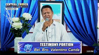 Download Lagu JMCIM | Testimony Portion | Bel. Bro. Valentino Canda | February 13, 2022 Thumbnail