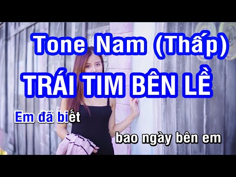 Karaoke Trái Tim Bên Lề Tone Nam (Thấp C#m) | Nhan KTV
