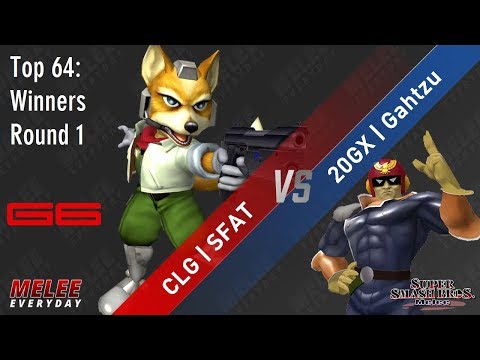 Genesis 6 - CLG | SFAT (Fox) vs. 20GX | Gahtzu (Captain Falcon) - SSBM - Top 64 - WR1