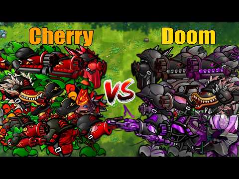 PVZ 1 Fusion 3.4 Challenge!! Team Cherry VS Team Doom VS 300 Zombie Random - Who Will Win?