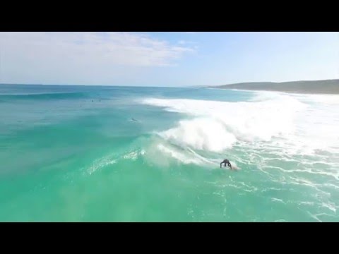 Pumping swell at Injidup filmed by drone