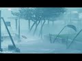 🔴 Terrible Storm Wipha in Beach - Heavy Rainstorm & Powerful Thunder Sound, Very Strong Howling Wind
