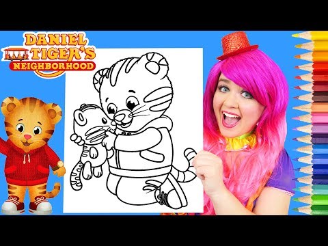 Coloring Daniel Tiger & Tigey Coloring Page Prismacolor Pencils | KiMMi THE CLOWN Video