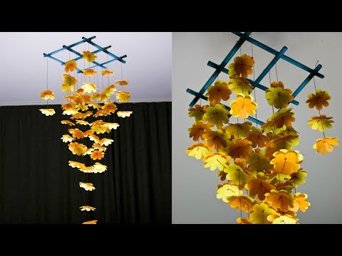 How to make wind chimes out of paper | DIY Home decoration ideas | Paper flowers Video