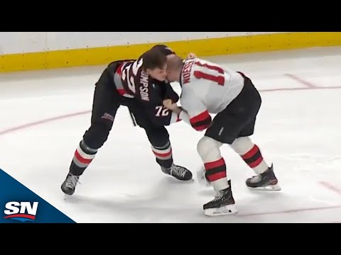 Sabres' Tage Thompson Initiates Payback Fist Fight with Devils' Noesen