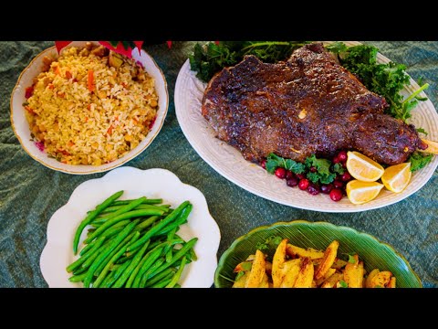 Perfect Easter Dinner: Herb Roasted Leg of Lamb | Chickpeas Pilaf |  Roasted Lemon Potatoes