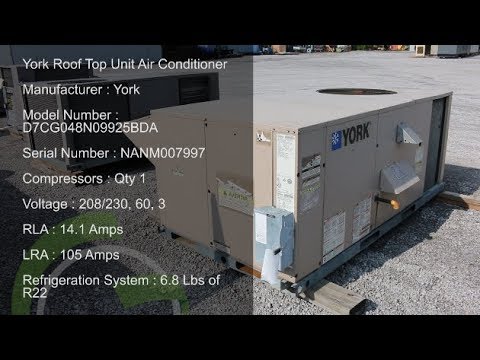 Green Industrial Quick Takes - USED 4 TON ROOF TOP UNIT AIR CONDITIONER YORK