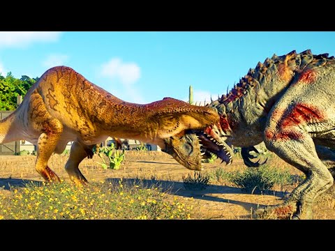Dinosaur Showdown in Jurassic World Evolution 2 | Albertosaurus vs Acrocanthosaurus vs Indominus Rex