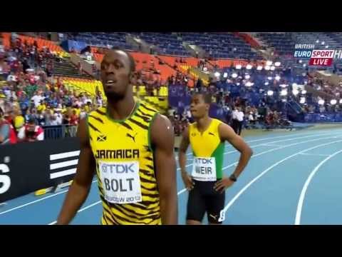 Usain Bolt 19 66 wins 200m Final Weir 2nd Mitchell 3rd IAAF World Champs 2013 HD