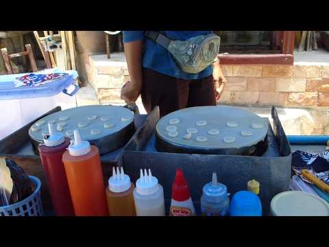 Приготовление японских блинчиков на острове Самет Тайланд 2013