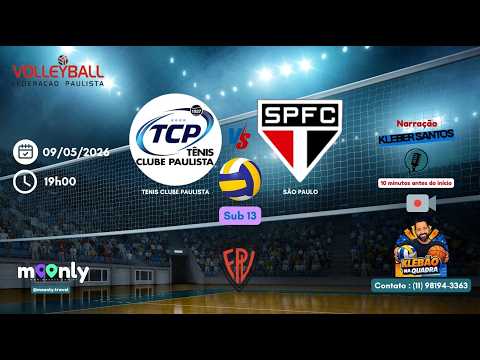 TCP x São Paulo | 09/05/2026 - 19h00 | Vôlei Feminino | FPV | Sub 13