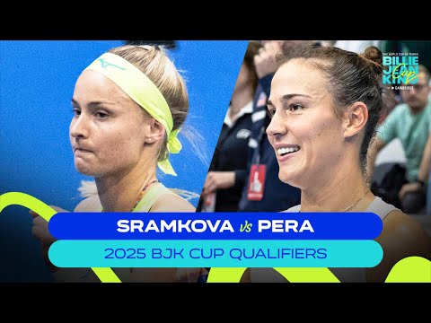 Rebecca Sramkova (SVK) v Bernarda Pera (USA) | 2025 BJK Cup Qualifiers | Match Highlights