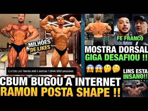 CBUM E RAMON POSTAM SHAPES (CBUM BUGOU GERAL) - FRANCO MOSTRA DORSAL E GIGA DESAFIOU ELE