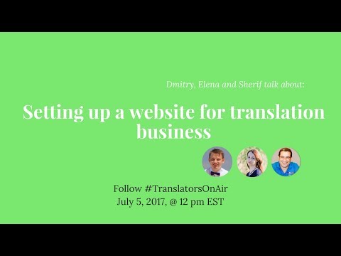 #TranslatorsOnAir Setting up a website for translation business feat  @Sherifabuzid