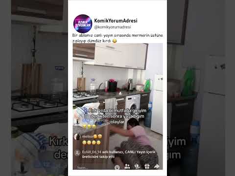 Bir ablamız canlı yayın sırasında mermerin üstüne zıplayıp dümdüz kırdı 😂