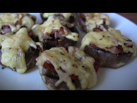 Faszerowane pieczarki z boczkiem (Przekąska na szybko)