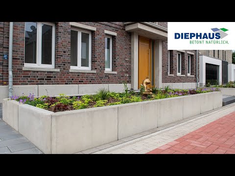 Diephaus L-Stein bewehrt, 12cm, grau - 115x100x205cm